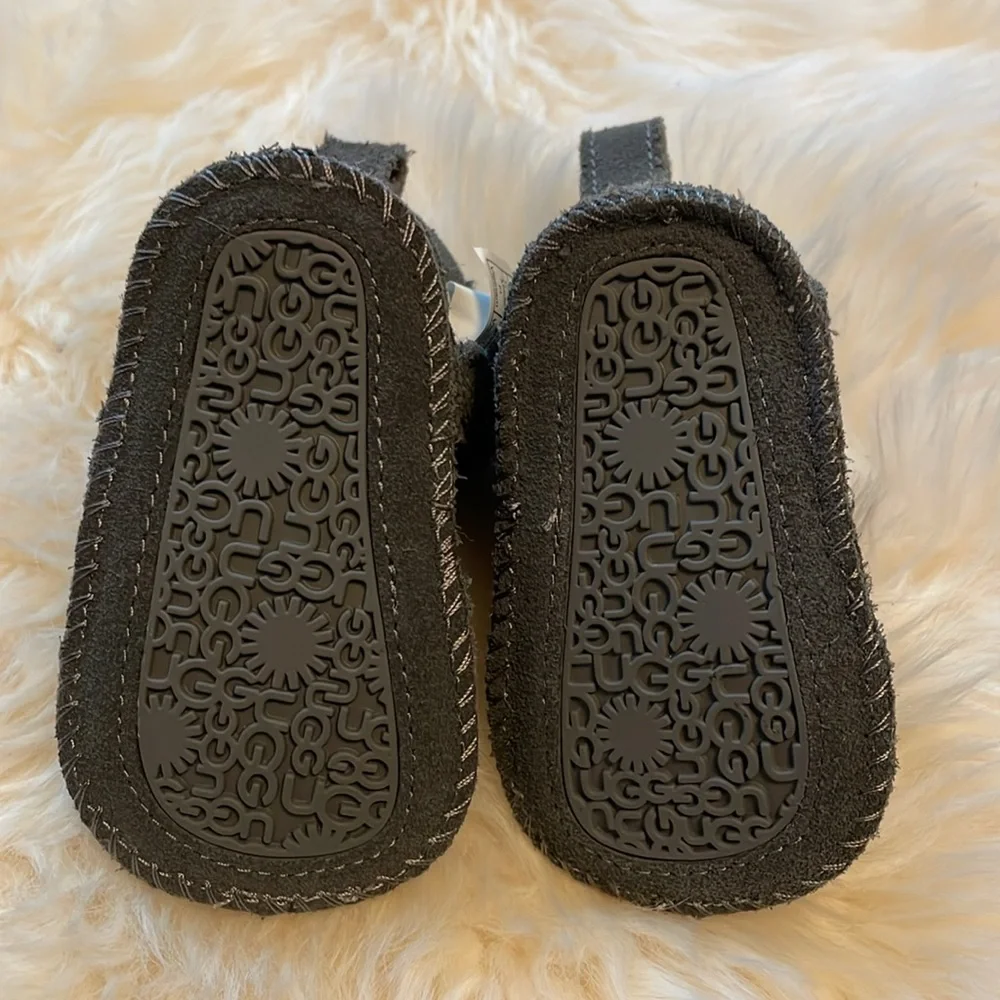 UGG Kids Black Suede Booties
